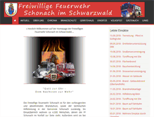 Tablet Screenshot of feuerwehr-schonach.de
